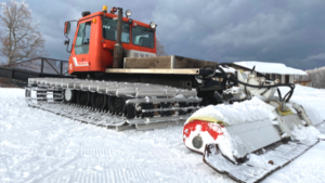To show a well maintained heavy equipment during the winter
